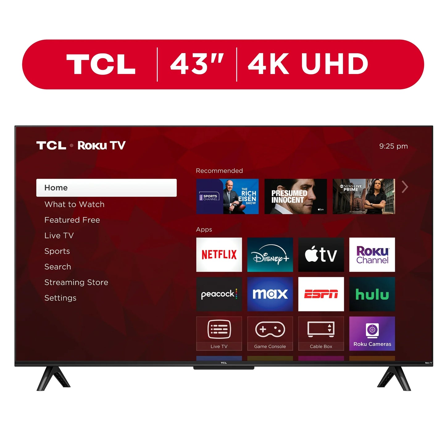 TCL 43” Class S4 4K UHD HDR Smart TV with Roku TV (43S451)