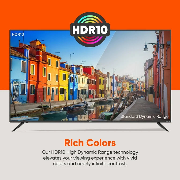 Onn 50” Class 4K UHD (2160P) LED Roku Smart Television HDR (100012585)