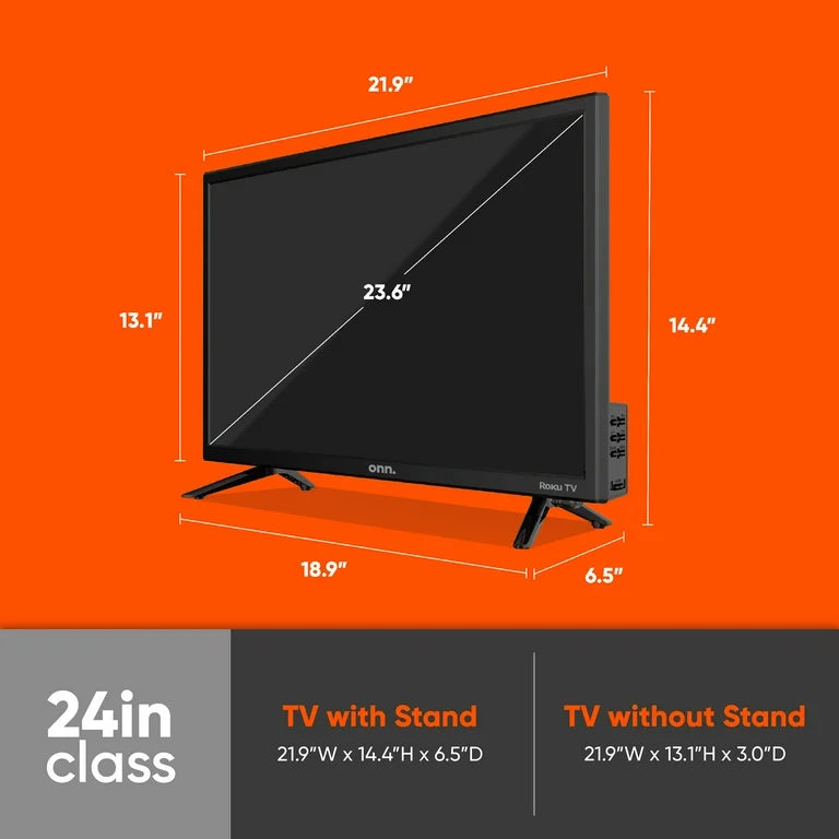 ONN 24” Class HD (720P) LED Roku Smart Television (100012590)