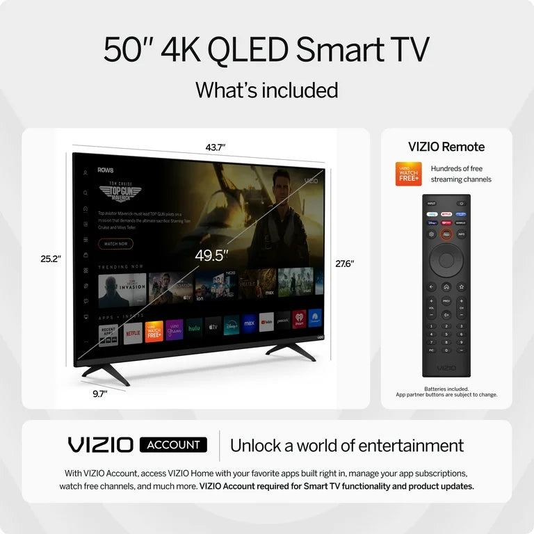 VIZIO 50" Class Quantum 4K QLED HDR Limited Edition Smart TV (VQD50S-0809)