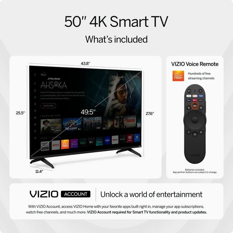 Vizio 50" Class 4K (2160p) Smart LED TV (V4K50S-0809)