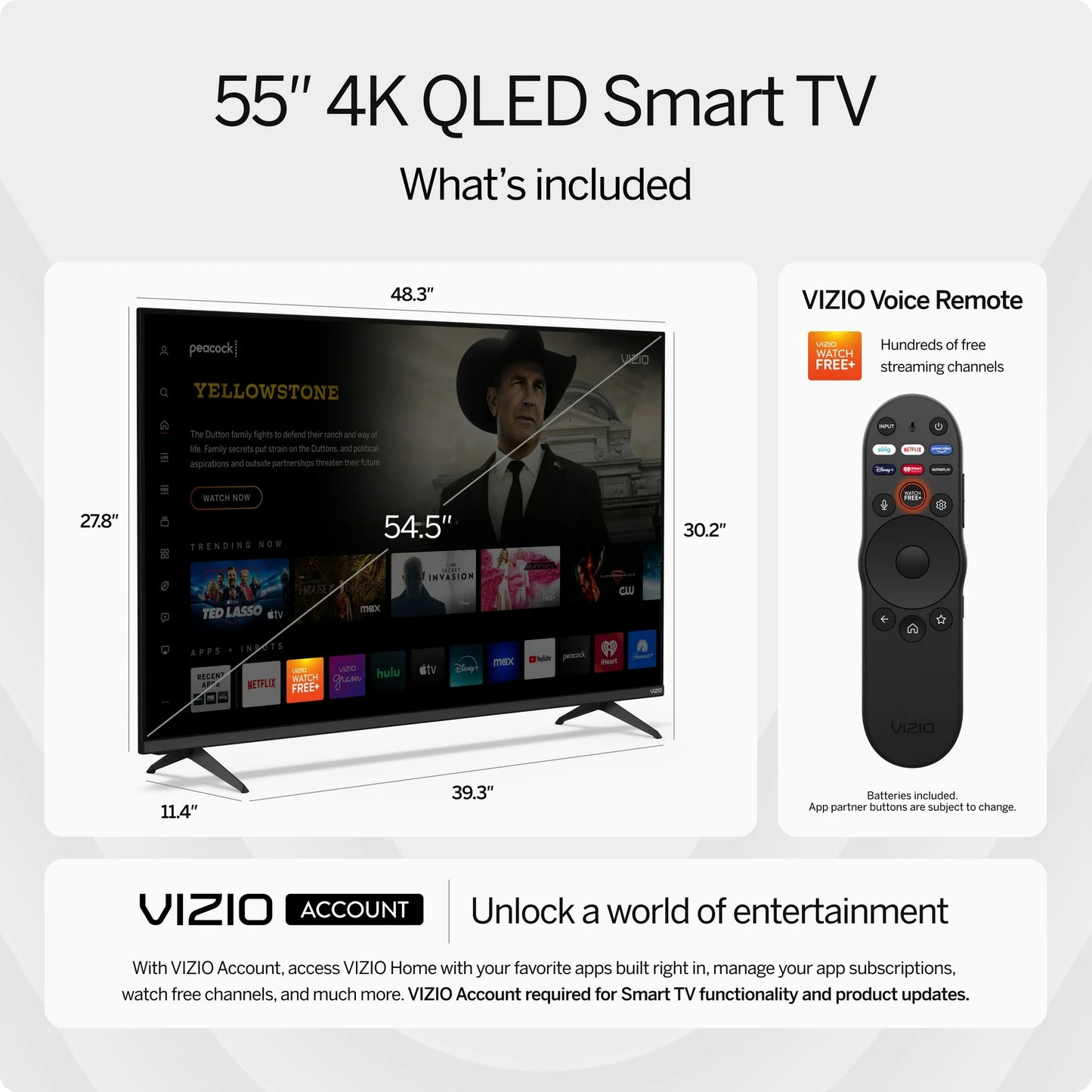 Vizio 55" Quantum 4K Smart TV (M55Q6-L4)