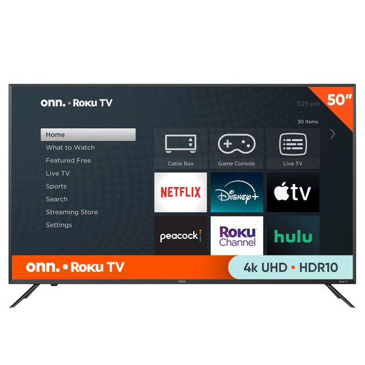 Onn 50” Class 4K UHD (2160P) LED Roku Smart Television HDR (100012585)