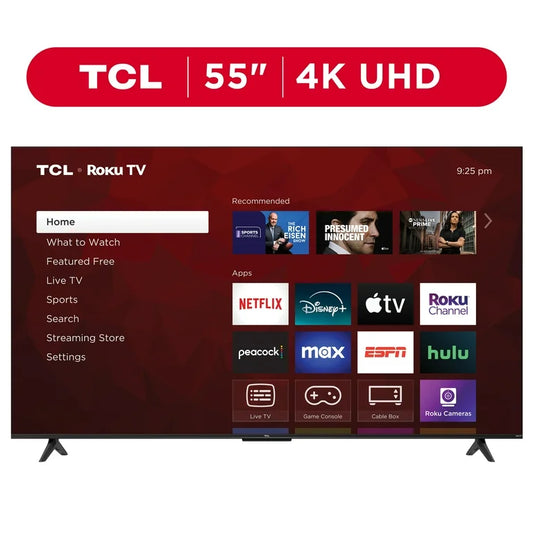TCL 55" CLASS 4-SERIES 4K UHD HDR LED SMART ROKU TV (55S451)