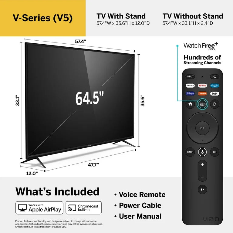VIZIO 65" Class V-Series 4K UHD LED Smart TV (V655-J09)